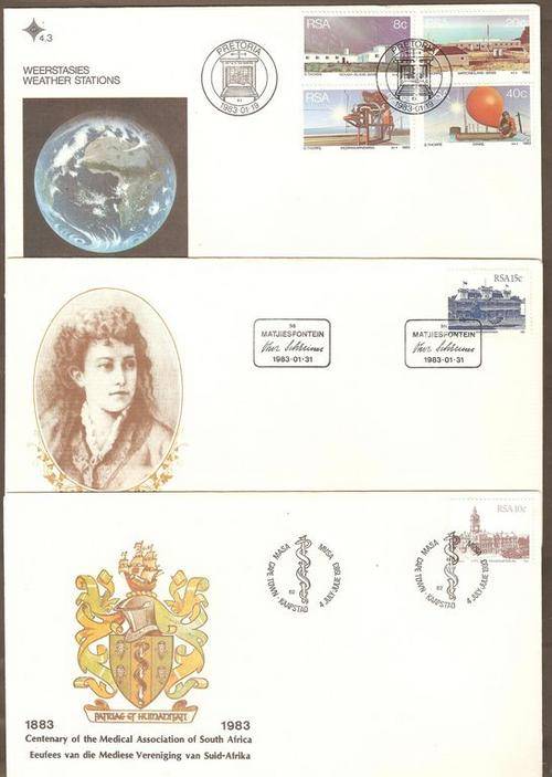 FDC South Africa - SACC 541-544, 553-556, 525 Special, 524 Special  - South Africa 1983